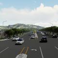 Rendering westbound on Temple Ave. at new intersection coming at Temple Ave.