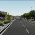 Rendering from eastbound Temple Ave. north of Soccer/Softball Fields