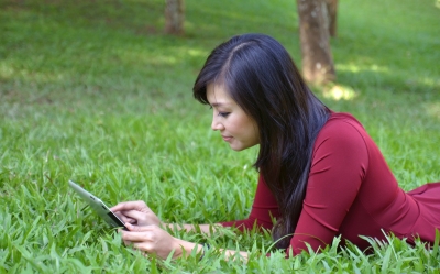 Image of girl with computer