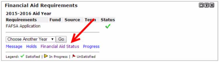 Financial Aid Award Status