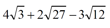 4乘以开始平方根3结束平方根加上2乘以开始平方根27结束平方根减去2乘以开始平方根12结束平方根